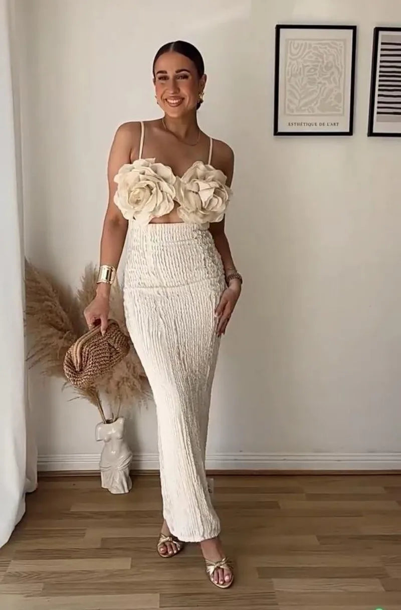 Women Patchwork Appliques Dress Sleeveless Sexy Backless Spring Summer Vacation Beach Stretch Party Long Bodycon