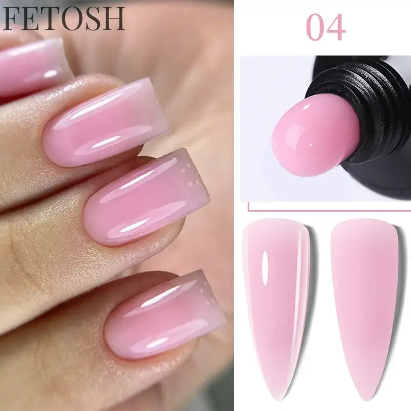 "15ML Quick Extension Gel Nail Polish, Nude White"