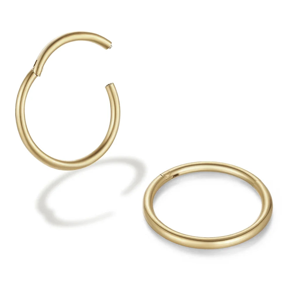 Mariasz Minimalist 316L Stainless Steel Classic Nose Ring for Men Women Hoop Earrings Septum Helix Ear Piercing Jewelry 18G