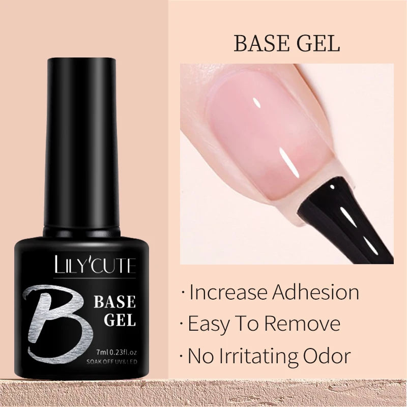 LILYCUTE Glitter Sequins UV Gel Nail Polish Shiny Spring Summer Color Semi Permanant Soak Off All For Manicure Nail Art Varnish