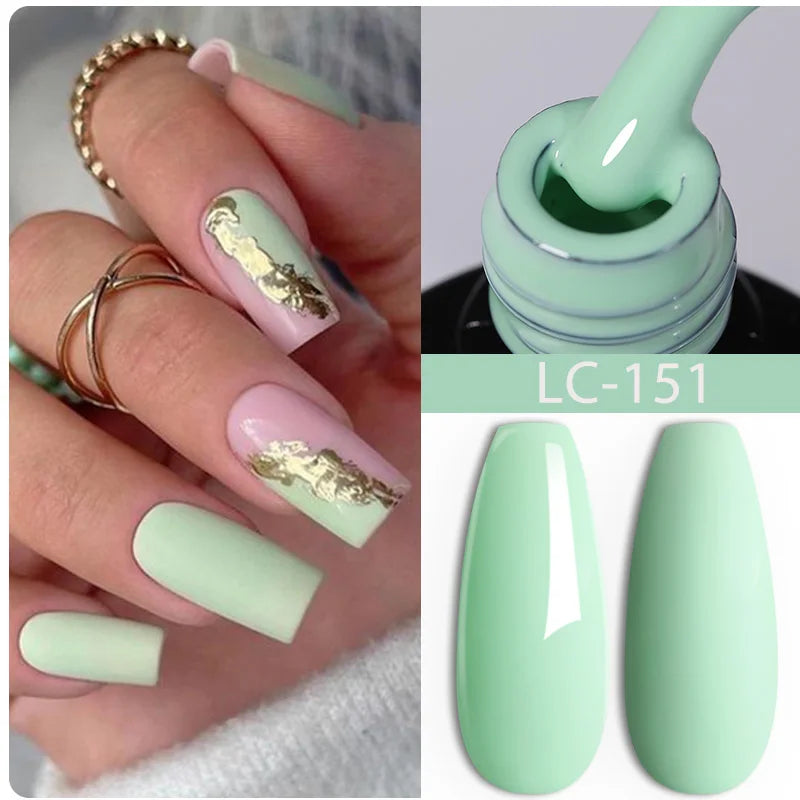 LILYCUTE Glitter Sequins UV Gel Nail Polish Shiny Spring Summer Color Semi Permanant Soak Off All For Manicure Nail Art Varnish