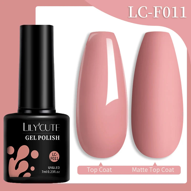 LILYCUTE Glitter Sequins UV Gel Nail Polish Shiny Spring Summer Color Semi Permanant Soak Off All For Manicure Nail Art Varnish
