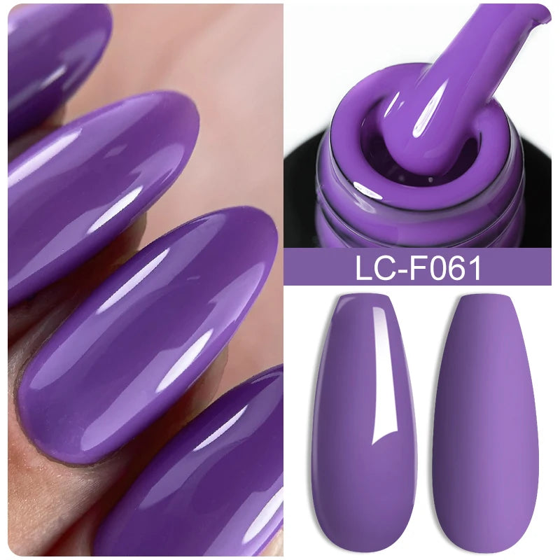 LILYCUTE Glitter Sequins UV Gel Nail Polish Shiny Spring Summer Color Semi Permanant Soak Off All For Manicure Nail Art Varnish