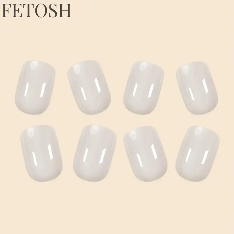 24Pcs/Set Women Girls Short French Milky Gray Trendy Versatile Full Coverage Wearable Fake Nail Press on Nail Art