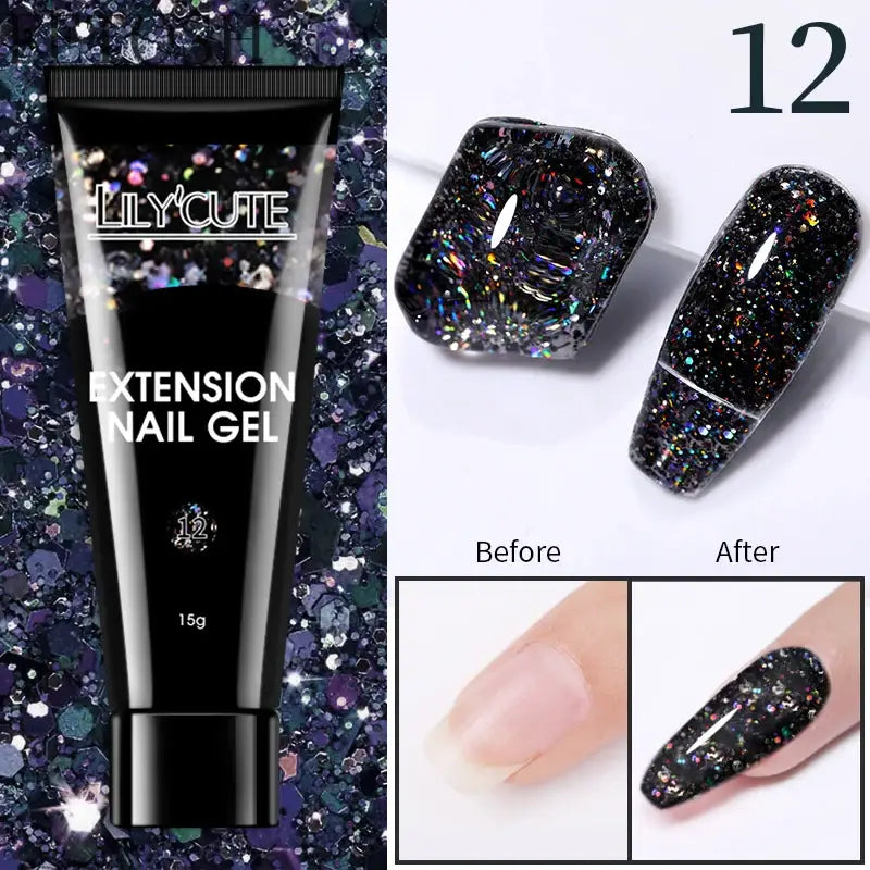 "15ML Quick Extension Gel Nail Polish, Nude White"