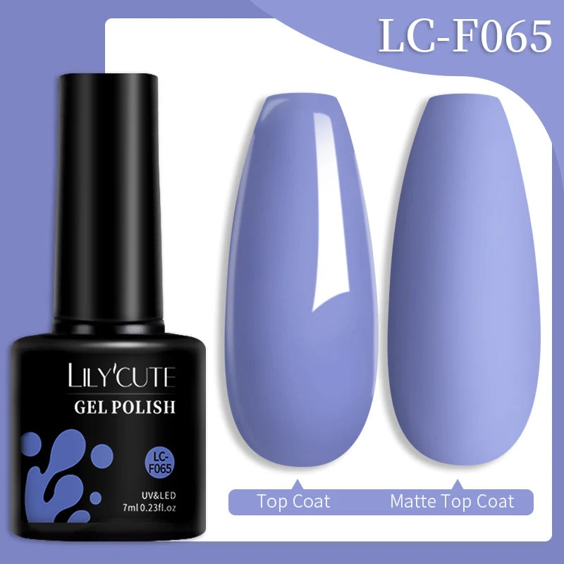 LILYCUTE Glitter Sequins UV Gel Nail Polish Shiny Spring Summer Color Semi Permanant Soak Off All For Manicure Nail Art Varnish