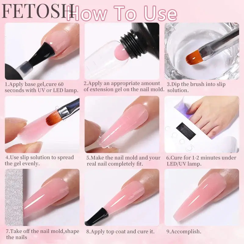 "15ML Nude White Quick Nail Gel Extension"