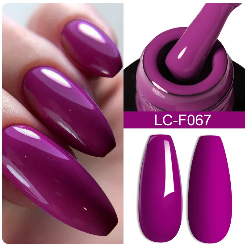 LILYCUTE Glitter Sequins UV Gel Nail Polish Shiny Spring Summer Color Semi Permanant Soak Off All For Manicure Nail Art Varnish