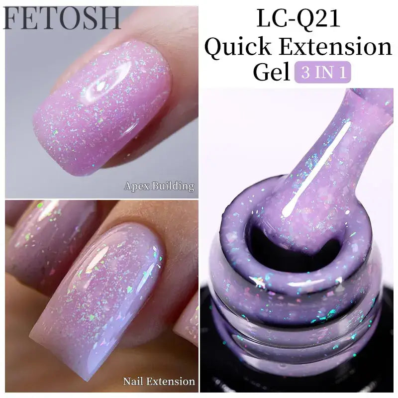 "15ML Quick Extension Gel Nail Polish, Nude White"