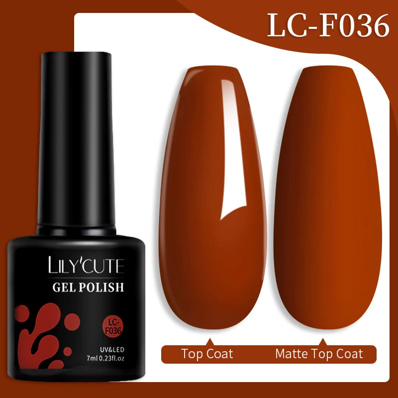 LILYCUTE Glitter Sequins UV Gel Nail Polish Shiny Spring Summer Color Semi Permanant Soak Off All For Manicure Nail Art Varnish
