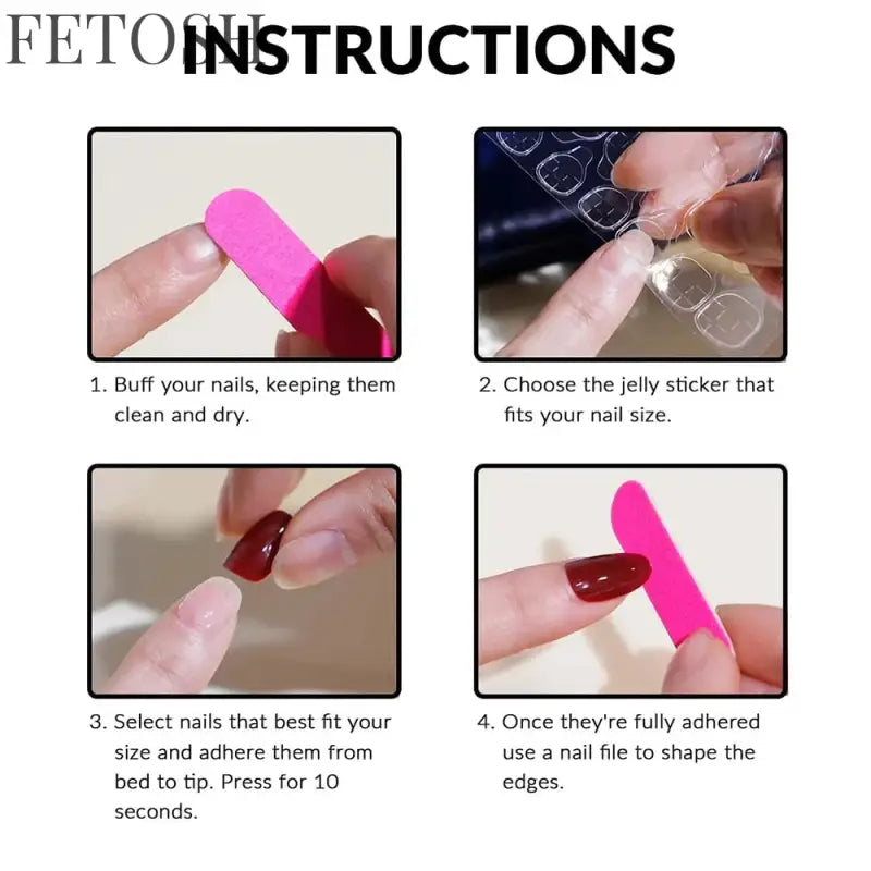 ARTAUG 24PCS Short Square Red Solid Full Cover Full Cover Fake Nail Set Cheap Nails Summer Nails Delicate Nails
