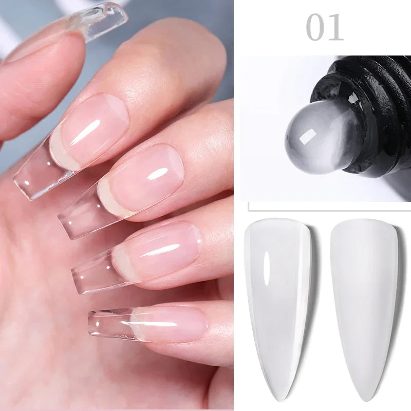 ’15ML Quick Extension Gel Nail Polish in Nude Milk White’ - Color-F151