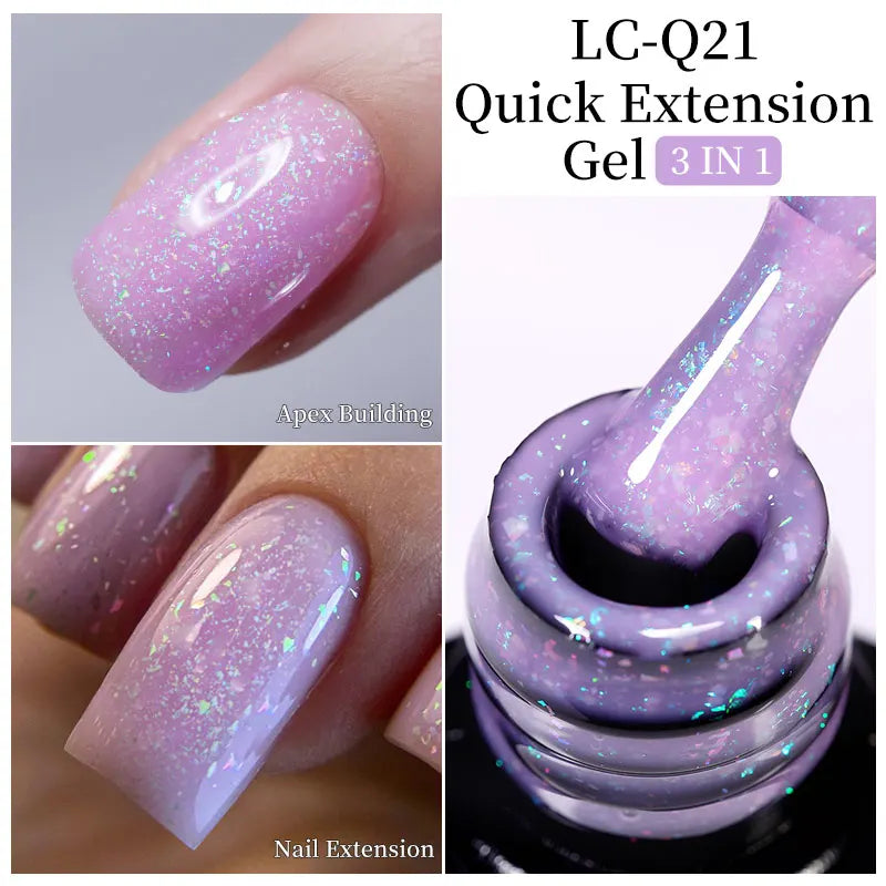 ’15ML Quick Extension Gel Nail Polish in Nude Milk White’ - Color-F151