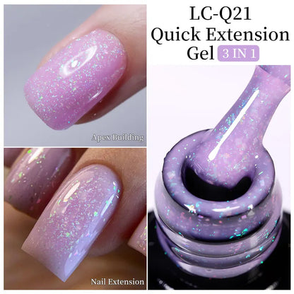 ’15ML Quick Extension Gel Nail Polish in Nude Milk White’ - Color-F151
