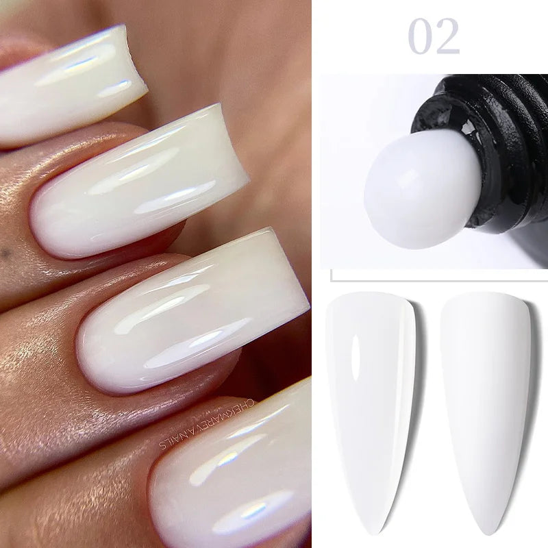 ’15ML Quick Extension Gel Nail Polish in Nude Milk White’ - Color-F151