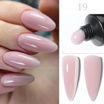 ’15ML Quick Extension Gel Nail Polish in Nude Milk White’ - Color-F151