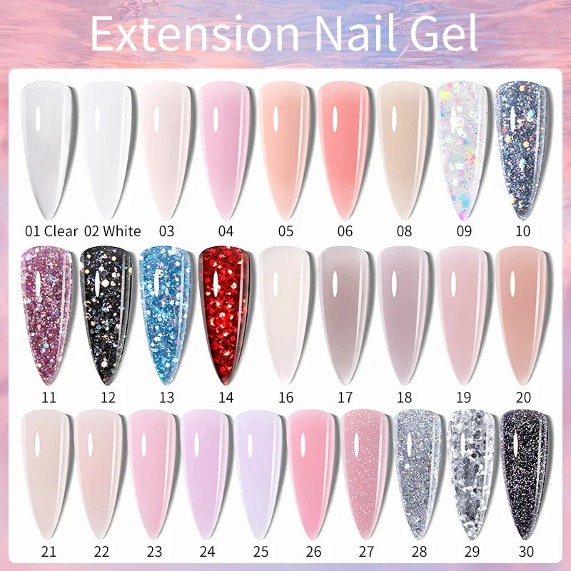 ’15ML Quick Extension Gel Nail Polish in Nude Milk White’ - Color-F151