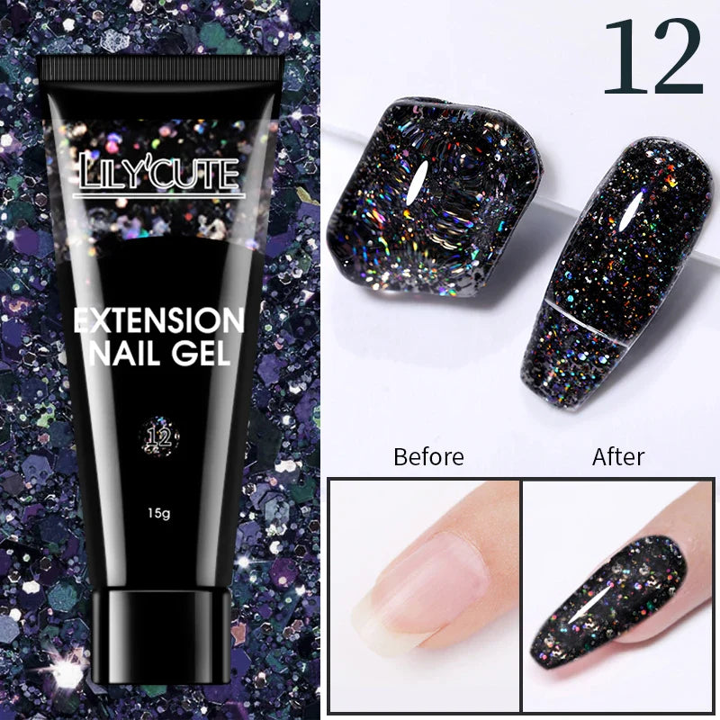 ’15ML Quick Extension Gel Nail Polish in Nude Milk White’ - Color-F151