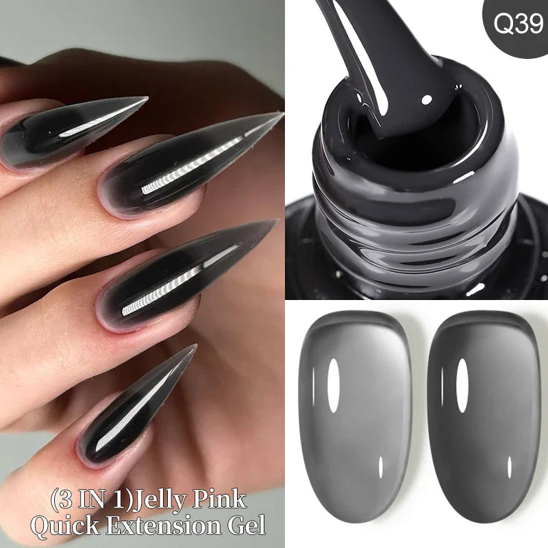 ’15ML Quick Extension Gel Nail Polish in Nude Milk White’ - Color-F151