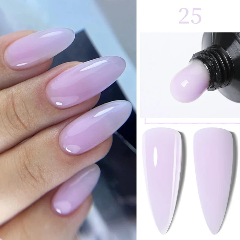 ’15ML Quick Extension Gel Nail Polish in Nude Milk White’ - Color-F151