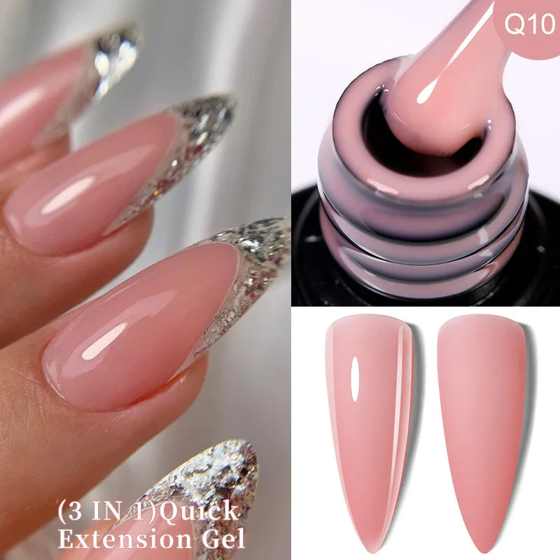 ’15ML Quick Extension Gel Nail Polish in Nude Milk White’ - Color-F151