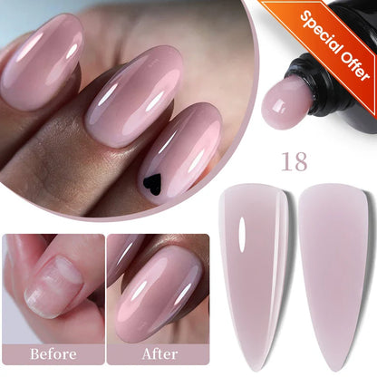 ’15ML Quick Extension Gel Nail Polish in Nude Milk White’ - Color-F151
