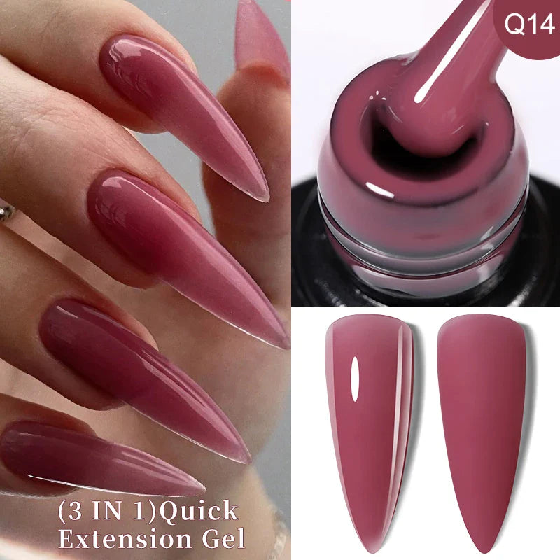 ’15ML Quick Extension Gel Nail Polish in Nude Milk White’ - Color-F151