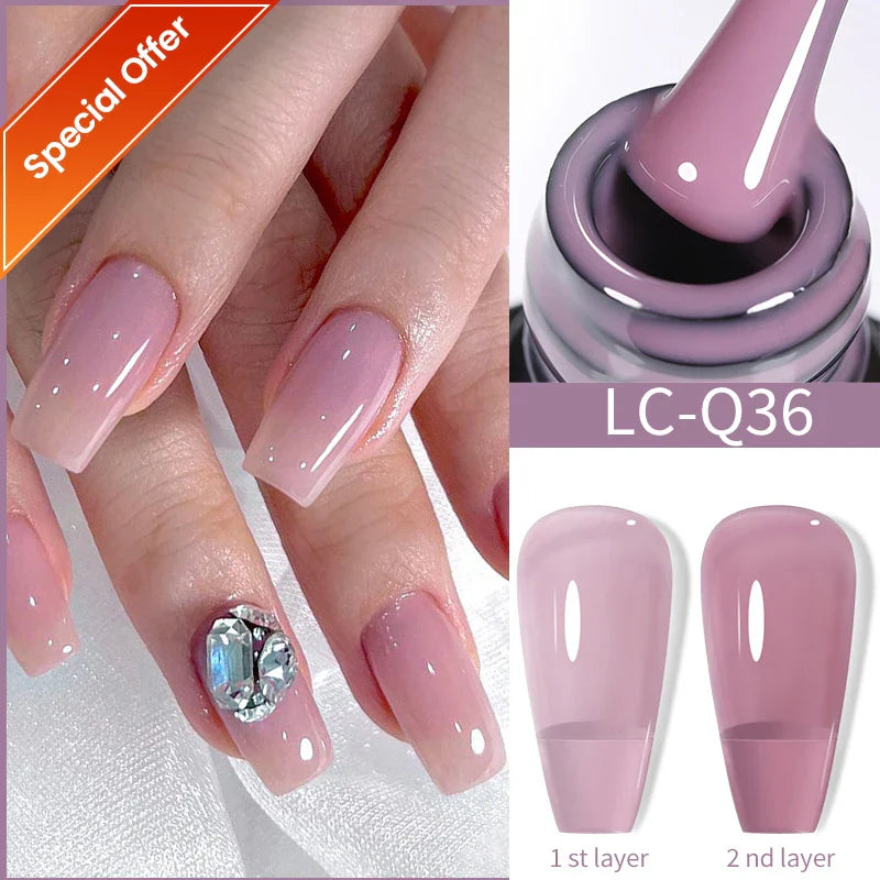 ’15ML Quick Extension Gel Nail Polish in Nude Milk White’ - Color-F151
