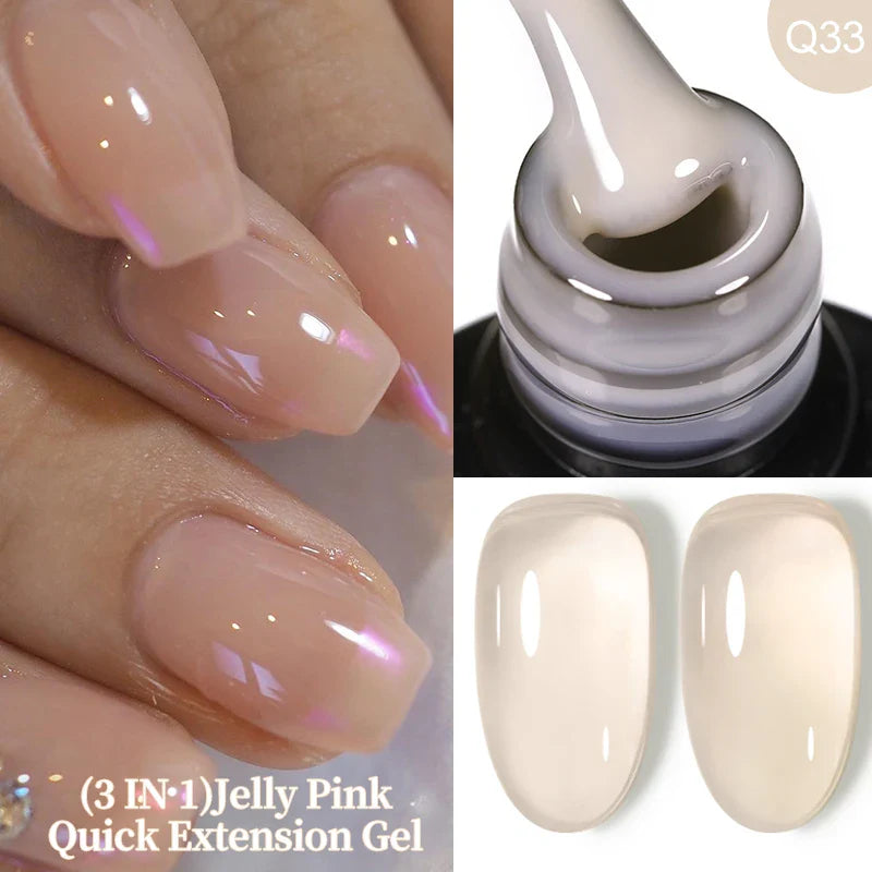 ’15ML Quick Extension Gel Nail Polish in Nude Milk White’ - Color-F151