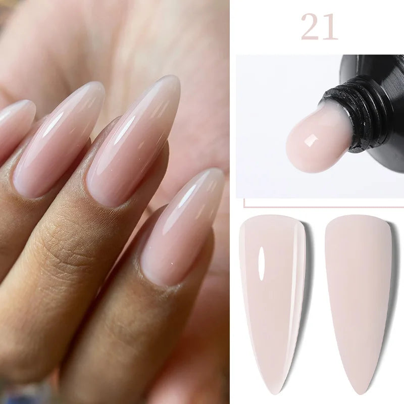 ’15ML Quick Extension Gel Nail Polish in Nude Milk White’ - Color-F151