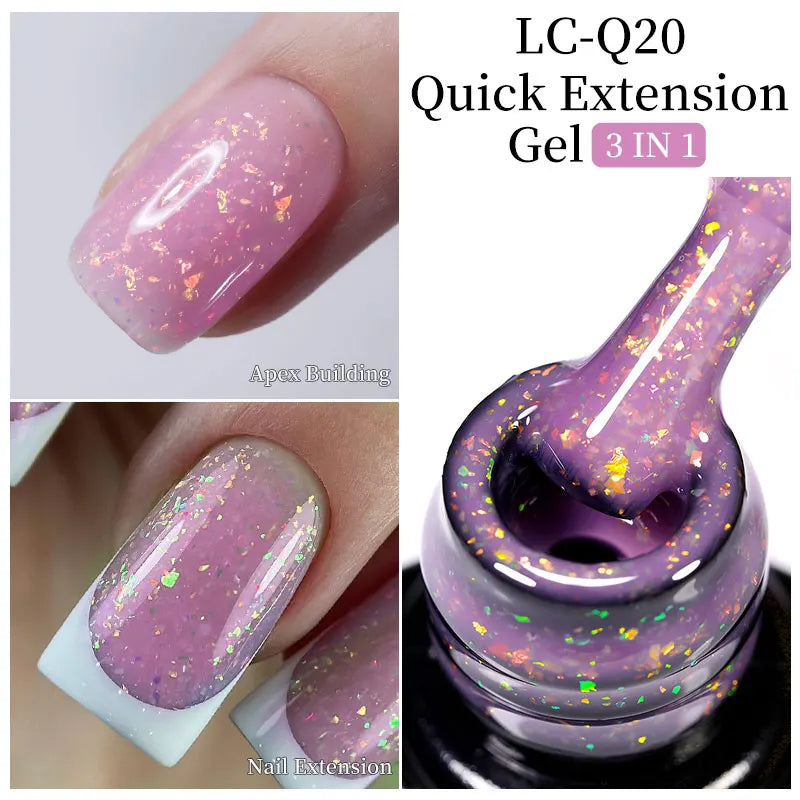 ’15ML Quick Extension Gel Nail Polish in Nude Milk White’ - Color-F151