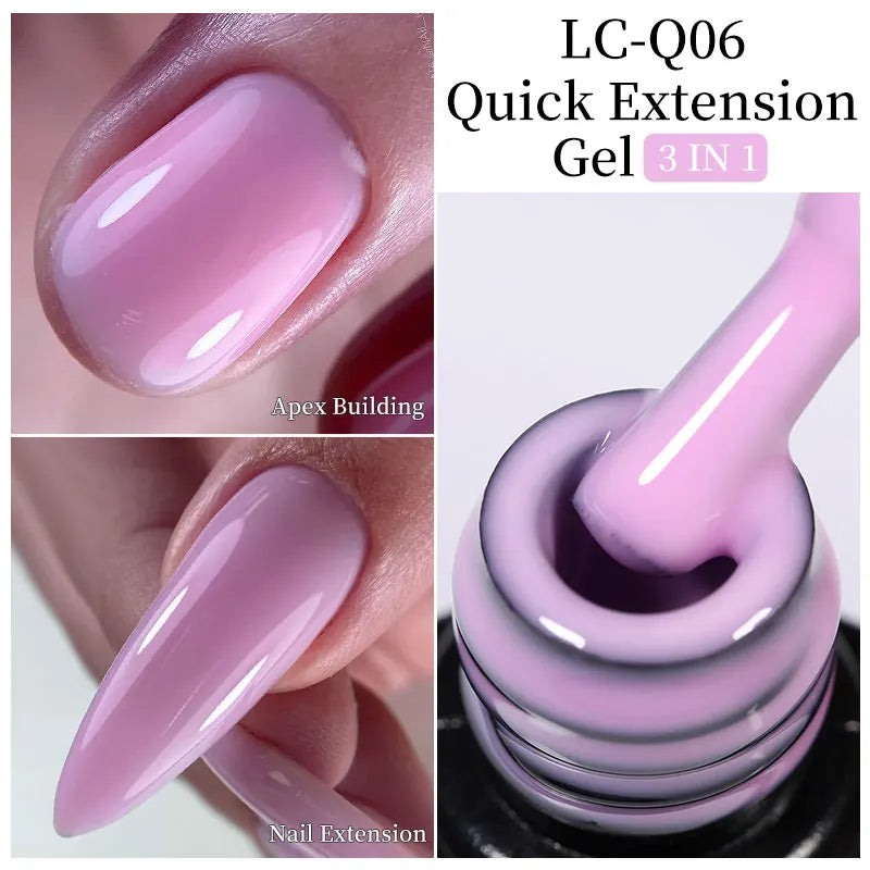 ’15ML Quick Extension Gel Nail Polish in Nude Milk White’ - Color-F151