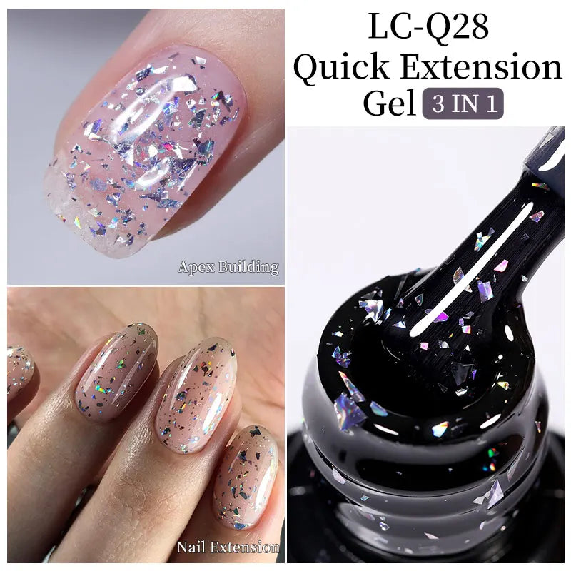 ’15ML Quick Extension Gel Nail Polish in Nude Milk White’ - Color-F151