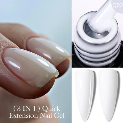 ’15ML Quick Extension Gel Nail Polish in Nude Milk White’ - Color-F151
