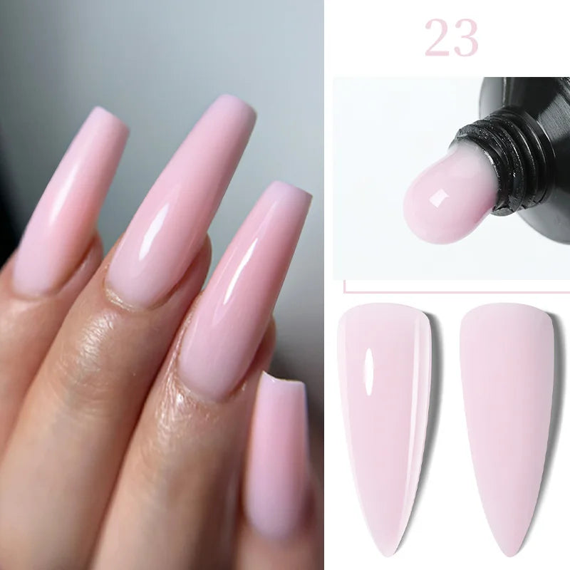 ’15ML Quick Extension Gel Nail Polish in Nude Milk White’ - Color-F151
