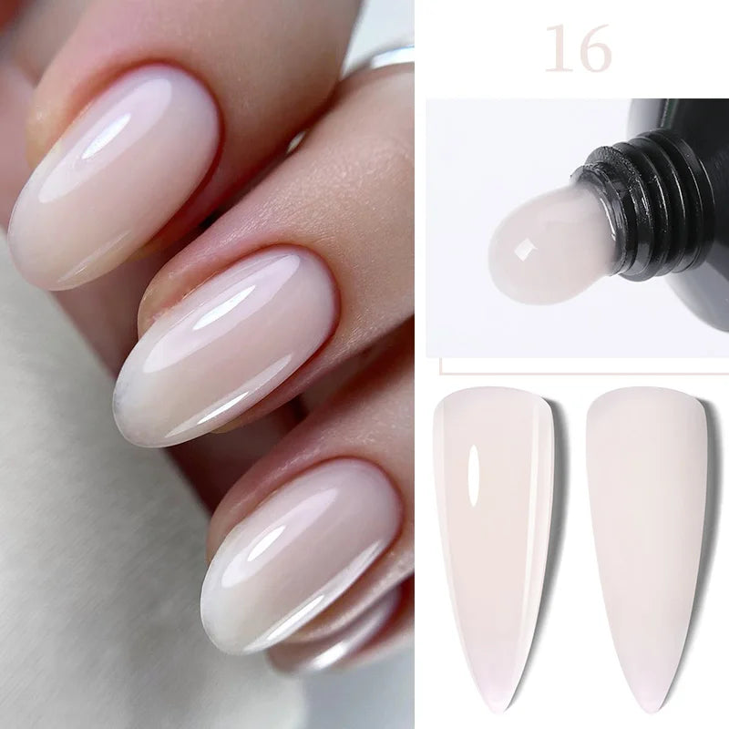 ’15ML Quick Extension Gel Nail Polish in Nude Milk White’ - Color-F151
