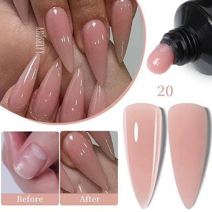 ’15ML Quick Extension Gel Nail Polish in Nude Milk White’ - Color-F151