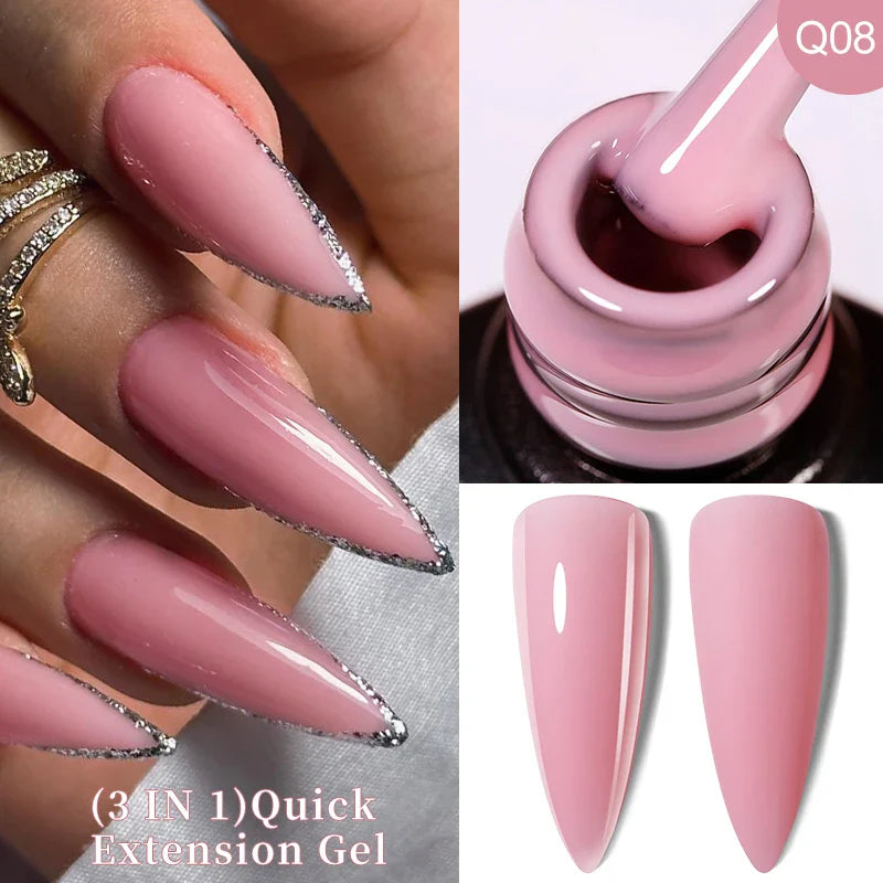 ’15ML Quick Extension Gel Nail Polish in Nude Milk White’ - Color-F151
