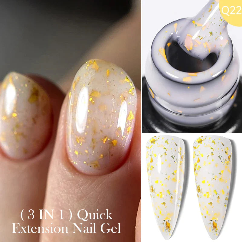’15ML Quick Extension Gel Nail Polish in Nude Milk White’ - Color-F151