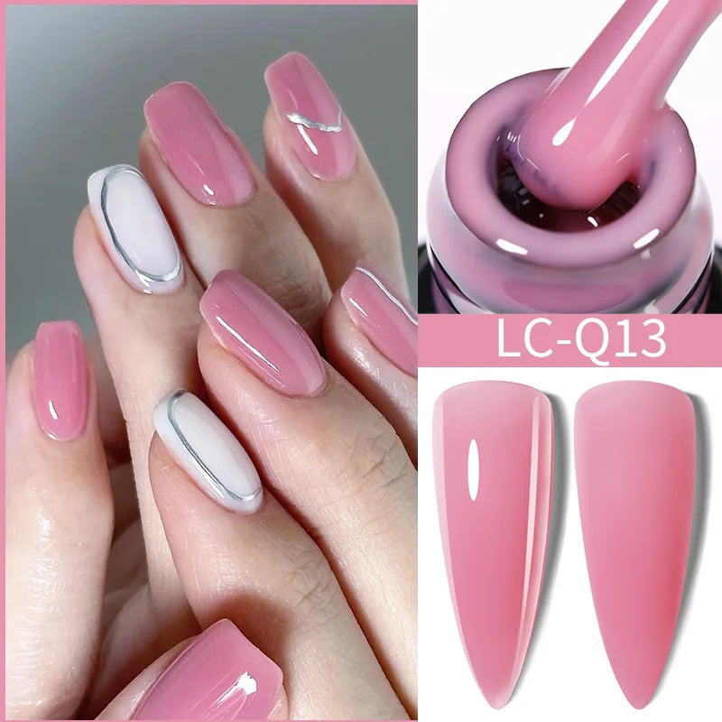 ’15ML Quick Extension Gel Nail Polish in Nude Milk White’ - Color-F151