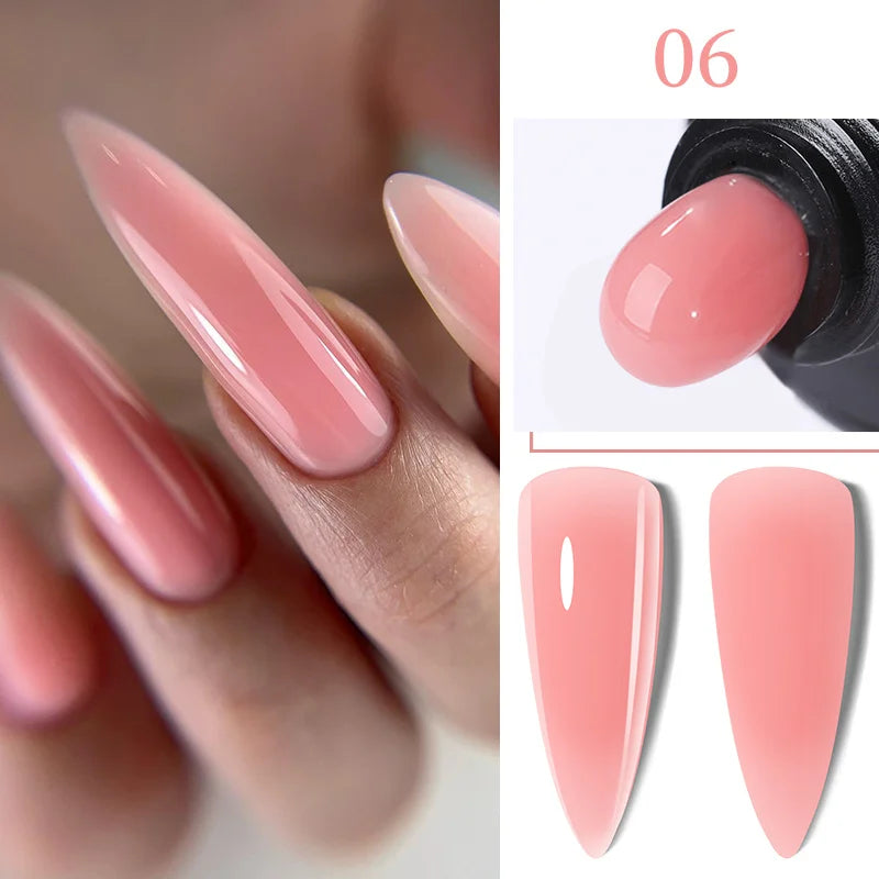 ’15ML Quick Extension Gel Nail Polish in Nude Milk White’ - Color-F151