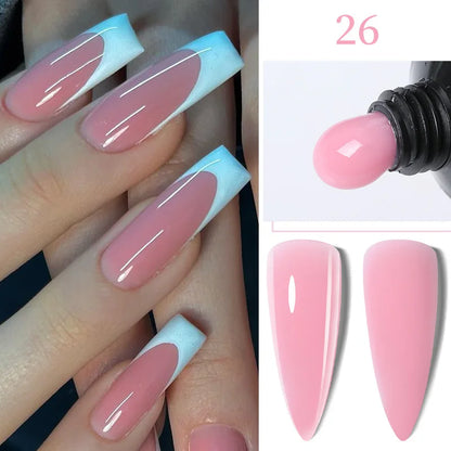 ’15ML Quick Extension Gel Nail Polish in Nude Milk White’ - Color-F151