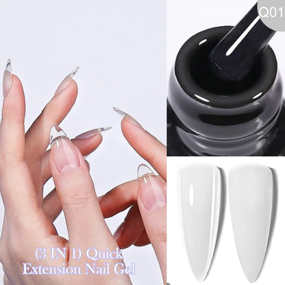 ’15ML Quick Extension Gel Nail Polish in Nude Milk White’ - Color-F151