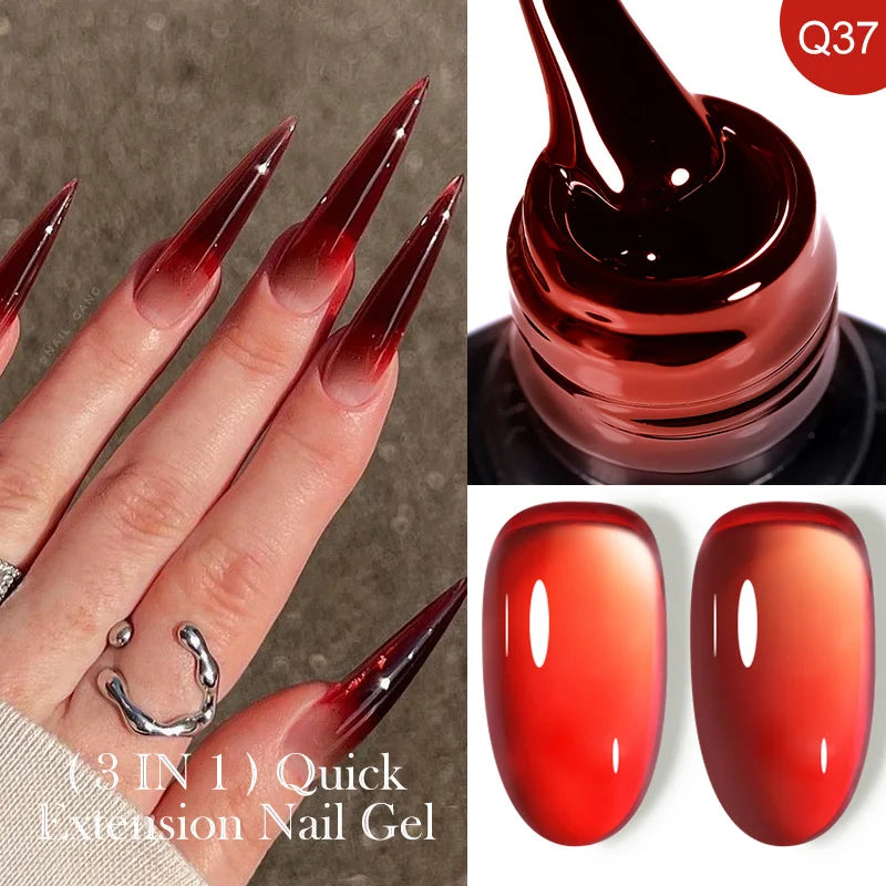 ’15ML Quick Extension Gel Nail Polish in Nude Milk White’ - Color-F151