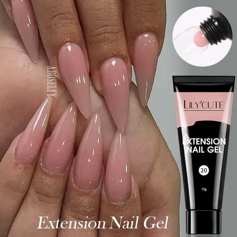 ’15ML Quick Extension Gel Nail Polish in Nude Milk White’ - Color-F151