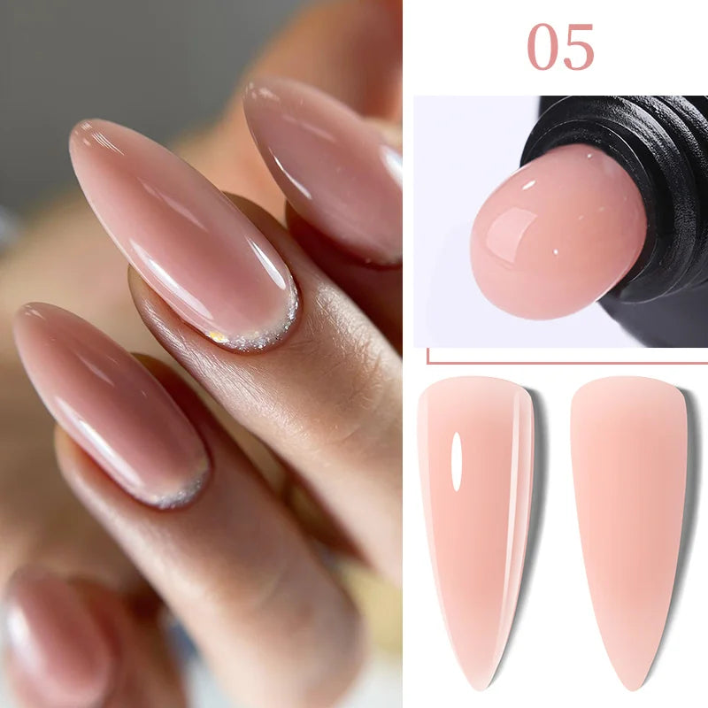 ’15ML Quick Extension Gel Nail Polish in Nude Milk White’ - Color-F151