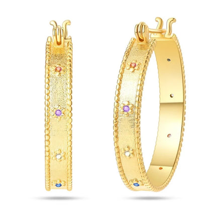 Women's 925 Sterling Silver Classic Gold Pearl Inlaid Earrings Elegant Suitable For Engagement Wedding Party Exquisite Jewelry