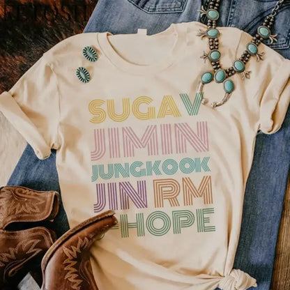 K Pop K-pop Kpop T Shirt Women Harajuku Anime Summer T-shirts Female Harajuku Clothes