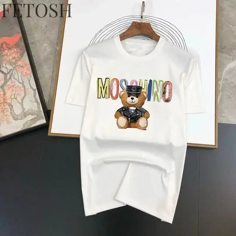 Europe and America Hip Hop character Printed Oversized T-Shirt Mens and Womens Retro Tshirt Street Casual Y2k Short Sleeved Tops