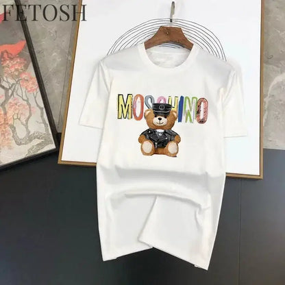 Europe and America Hip Hop character Printed Oversized T-Shirt Mens and Womens Retro Tshirt Street Casual Y2k Short Sleeved Tops